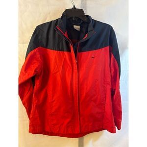 Nike (m 8-10) packable jacket size m kangaroo pouch rn#56323
